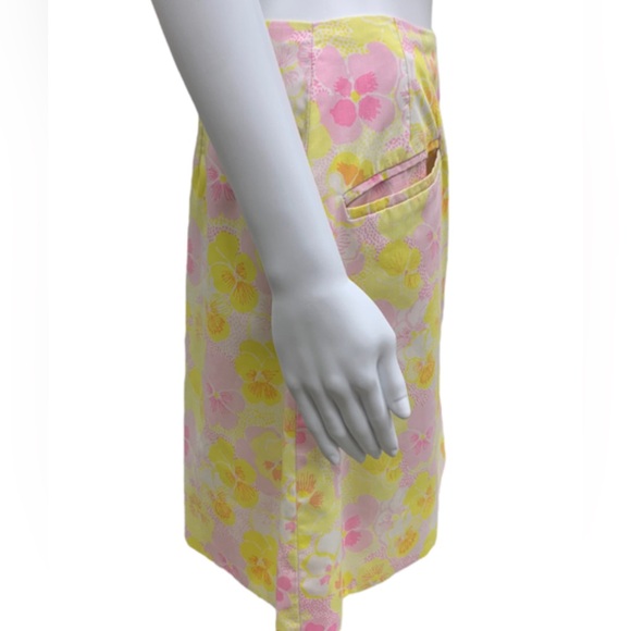 Lilly Pulitzer Size 8 Yellow Print Skirt - Picture 2 of 4